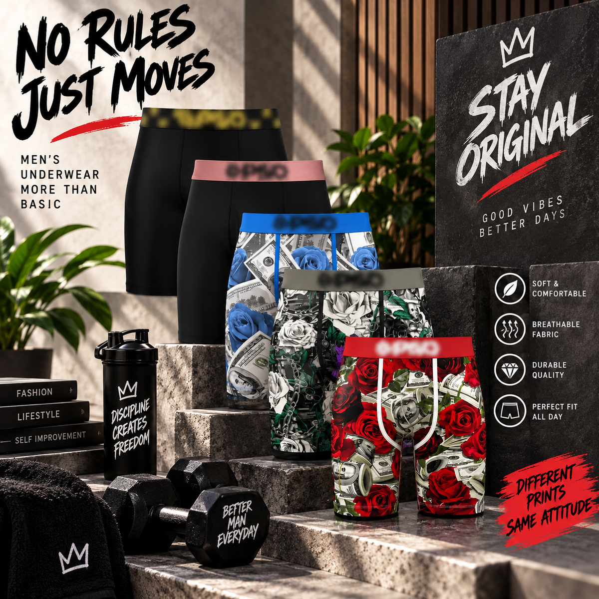 🩳Men's Novelty Graphic Long Leg Boxer Briefs