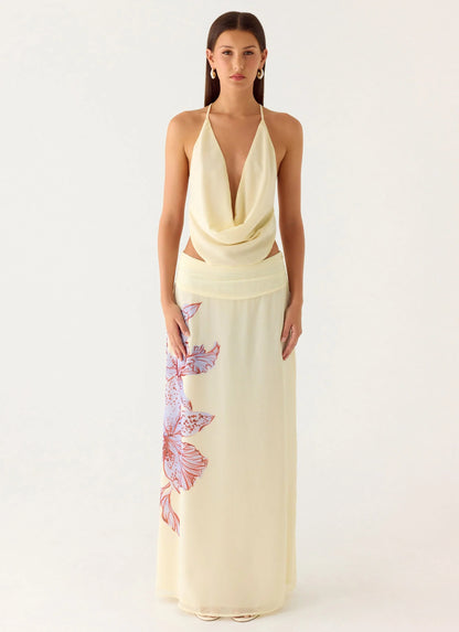 Blushing Bloom Maxi Skirt Violet Blossom