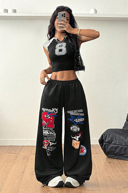 Printed Hip Hop Loose Casual Pants