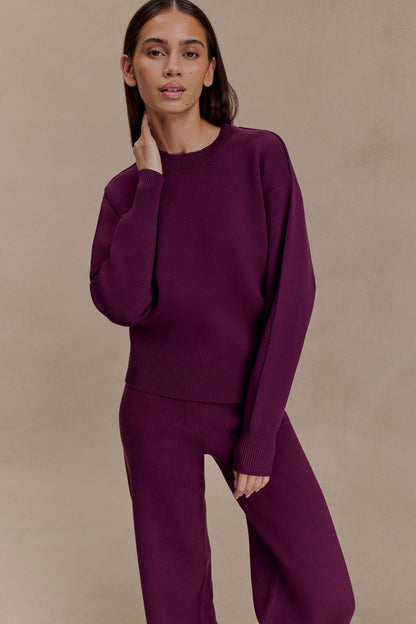 Braxton Cozy Knit Jumper Plum