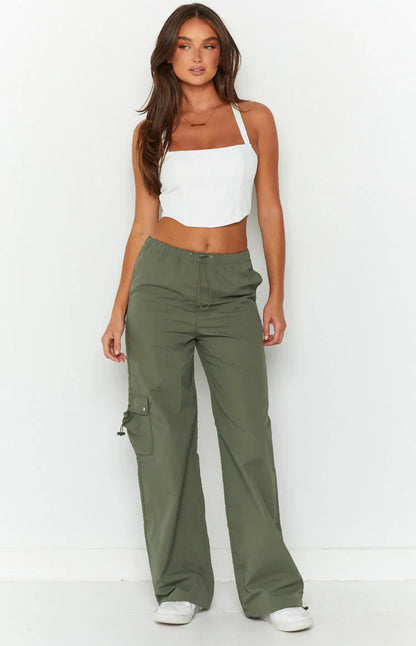 Bronx Khaki Drawcord Cargo Pants