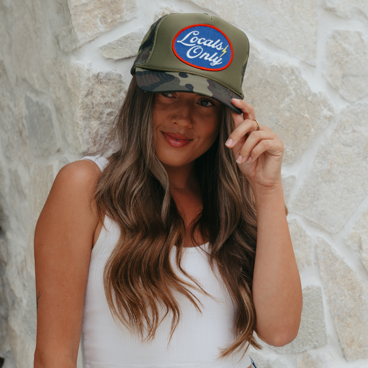 Locals Only Oval Patch Trucker Hat