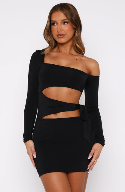 Meet Me In Manhattan Mini Dress Black