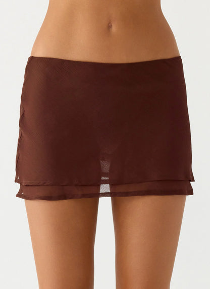Caleb Mini Skirt Chocolate