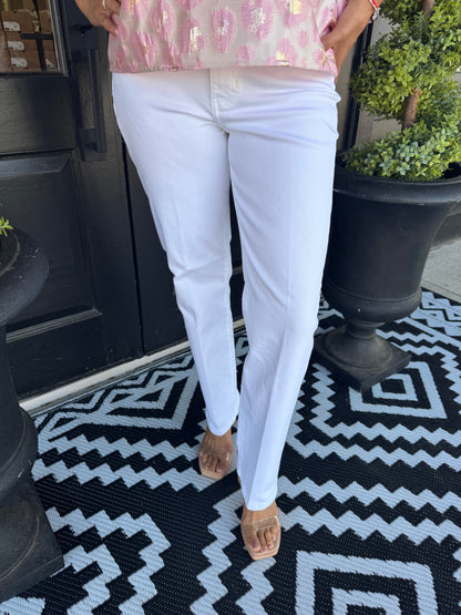 Liverpool Kennedy Straight Jean 30" - Bright White