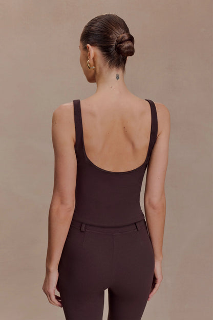 Blanca Stretch Crepe Cami Top Chocolate