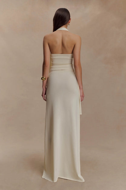 Bowie Low Rise Knit Maxi Skirt Ivory