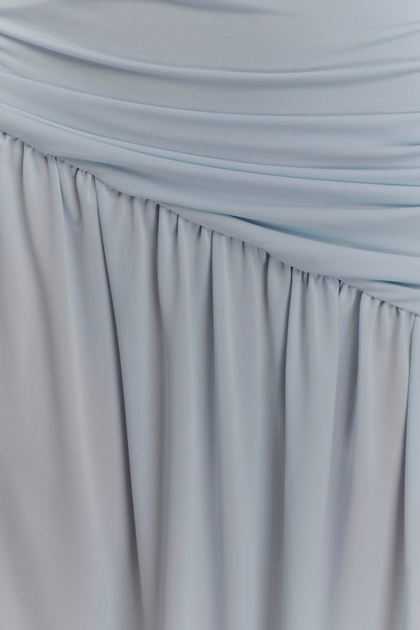 Bex Strapless Slinky Maxi Dress With Split Pale Blue