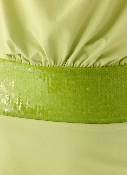 Carlie Halter Mini Dress Lime