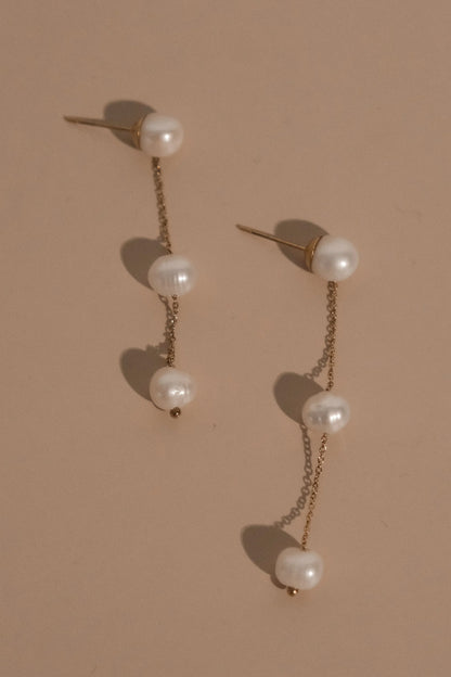 Bodhi Freshwater Pearl Drop Earrings Pearl