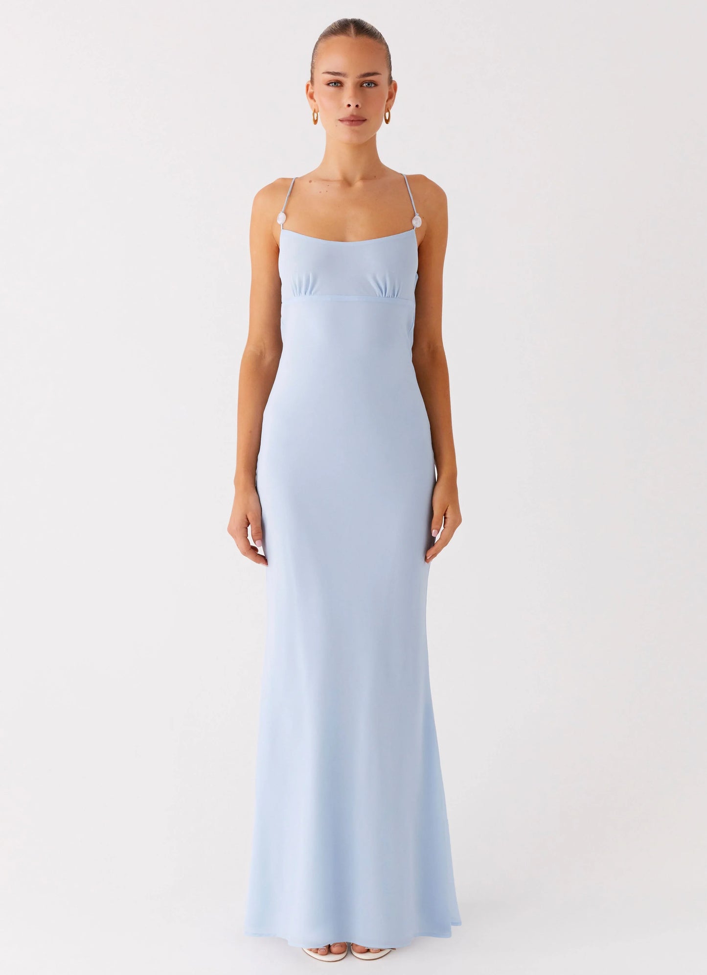 Cabello Maxi Dress Pale Blue