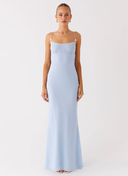 Cabello Maxi Dress Pale Blue