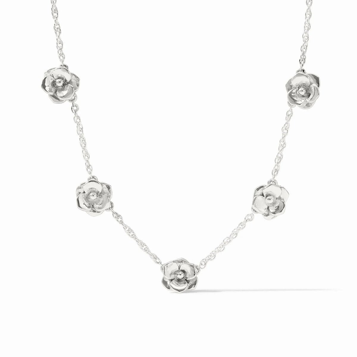 Bloom Delicate Station Necklace - Silver