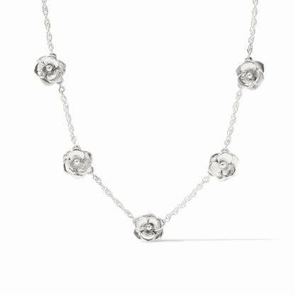 Bloom Delicate Station Necklace - Silver