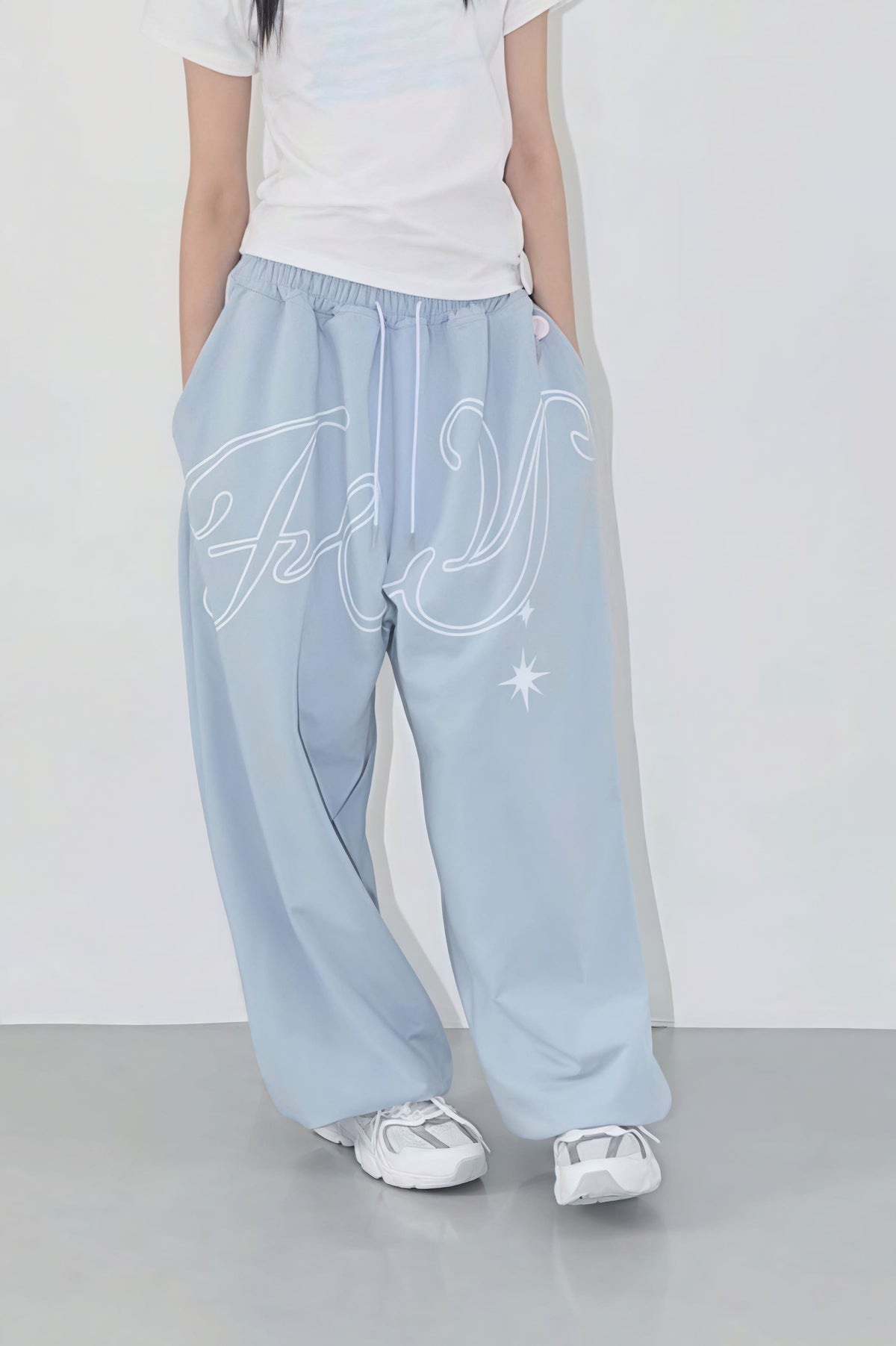Vintage Hip Hop Graphic Baggy Straight Pants