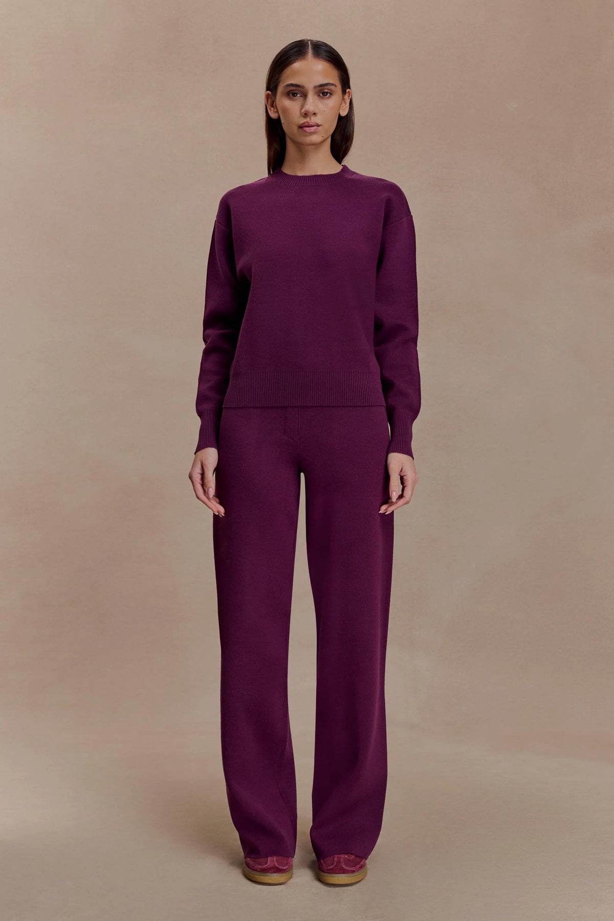 Braxton Cozy Knit Jumper Plum