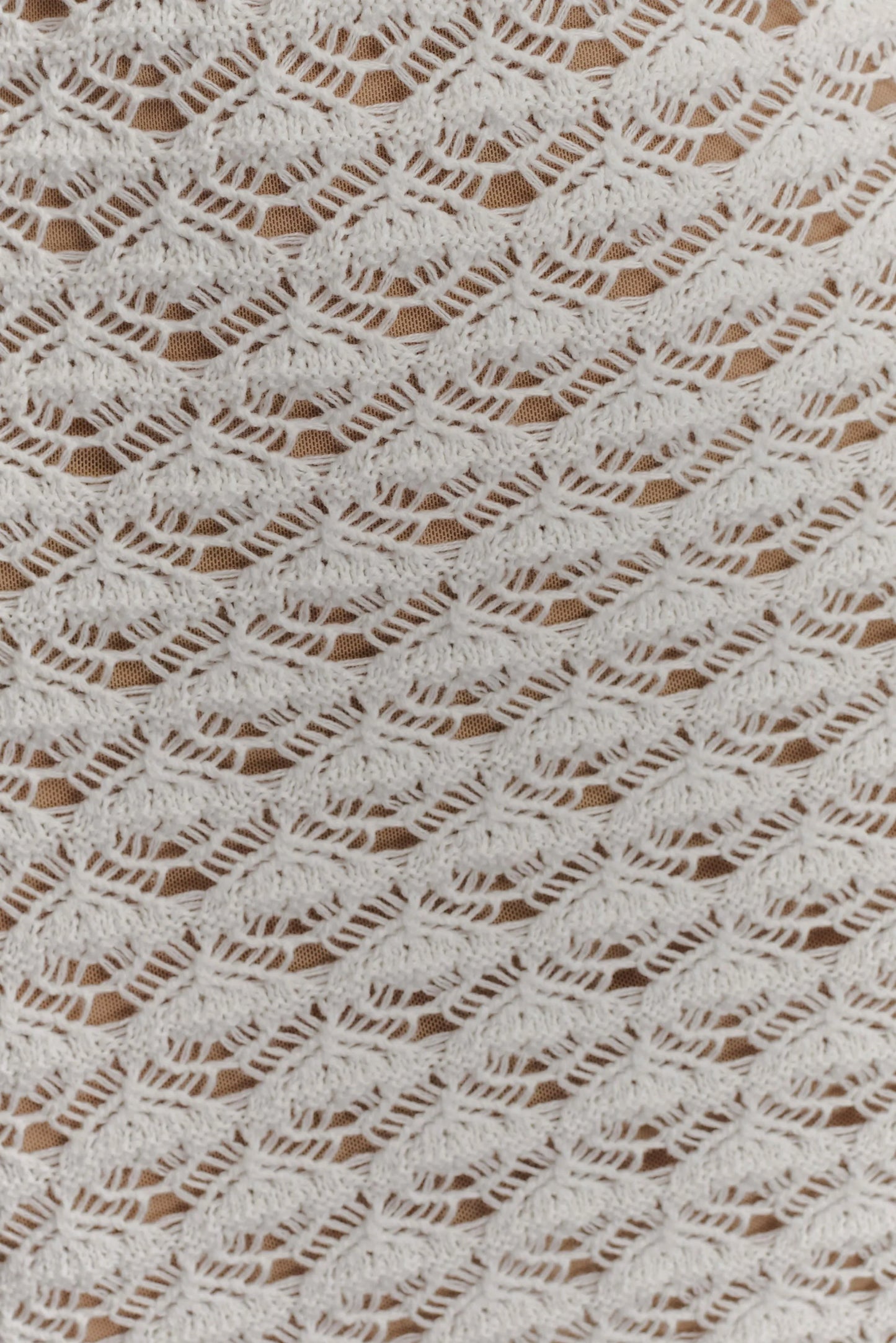 Brigid Ruffle Knit Sleeveless Dress Ivory