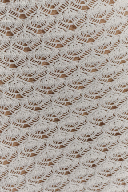 Brigid Ruffle Knit Sleeveless Dress Ivory