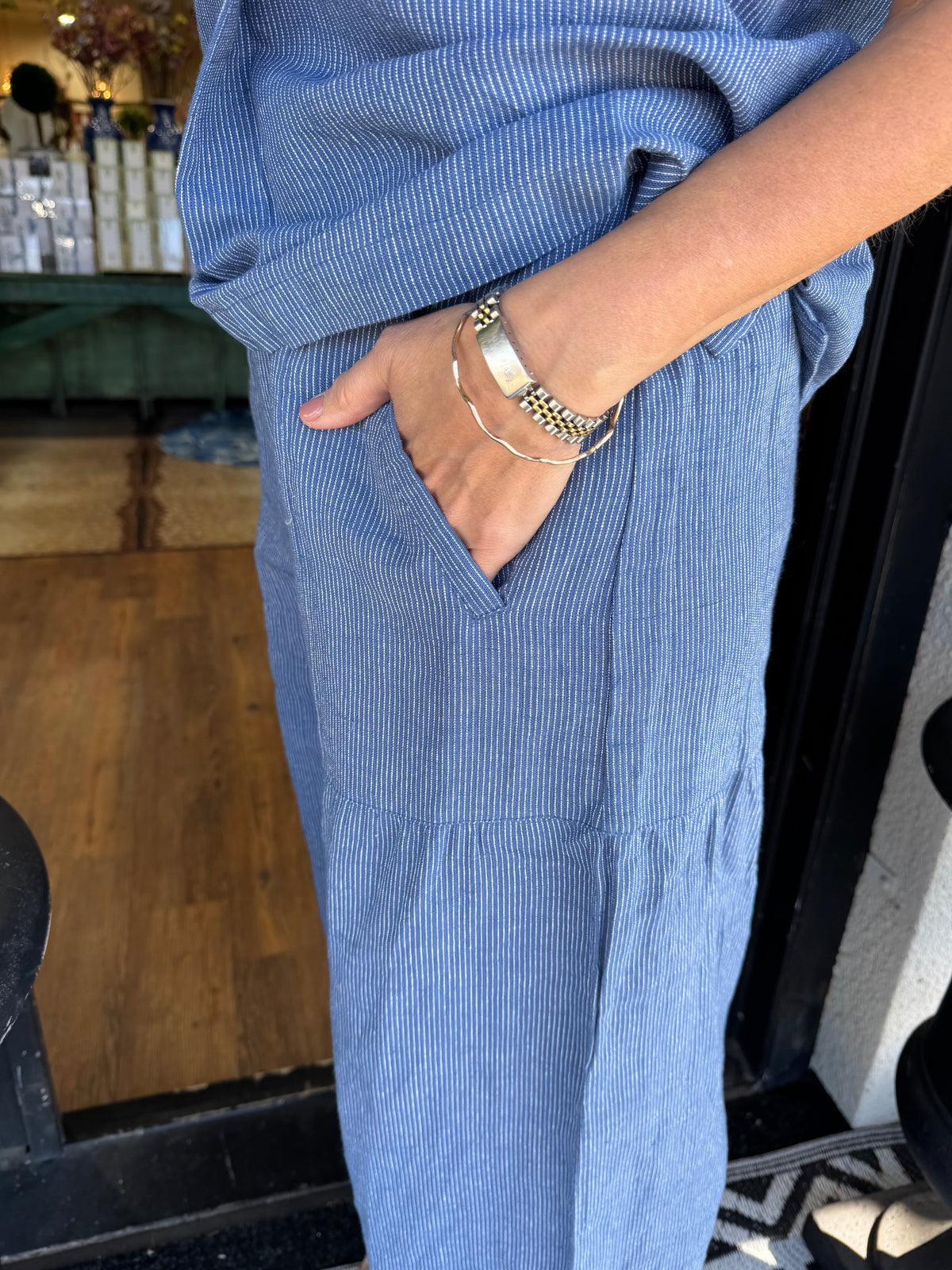 Ivy Jane Wide Leg Stripe Pant