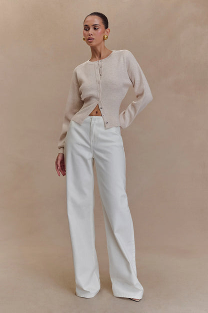 Caitlin Mid Rise Denim Jeans White