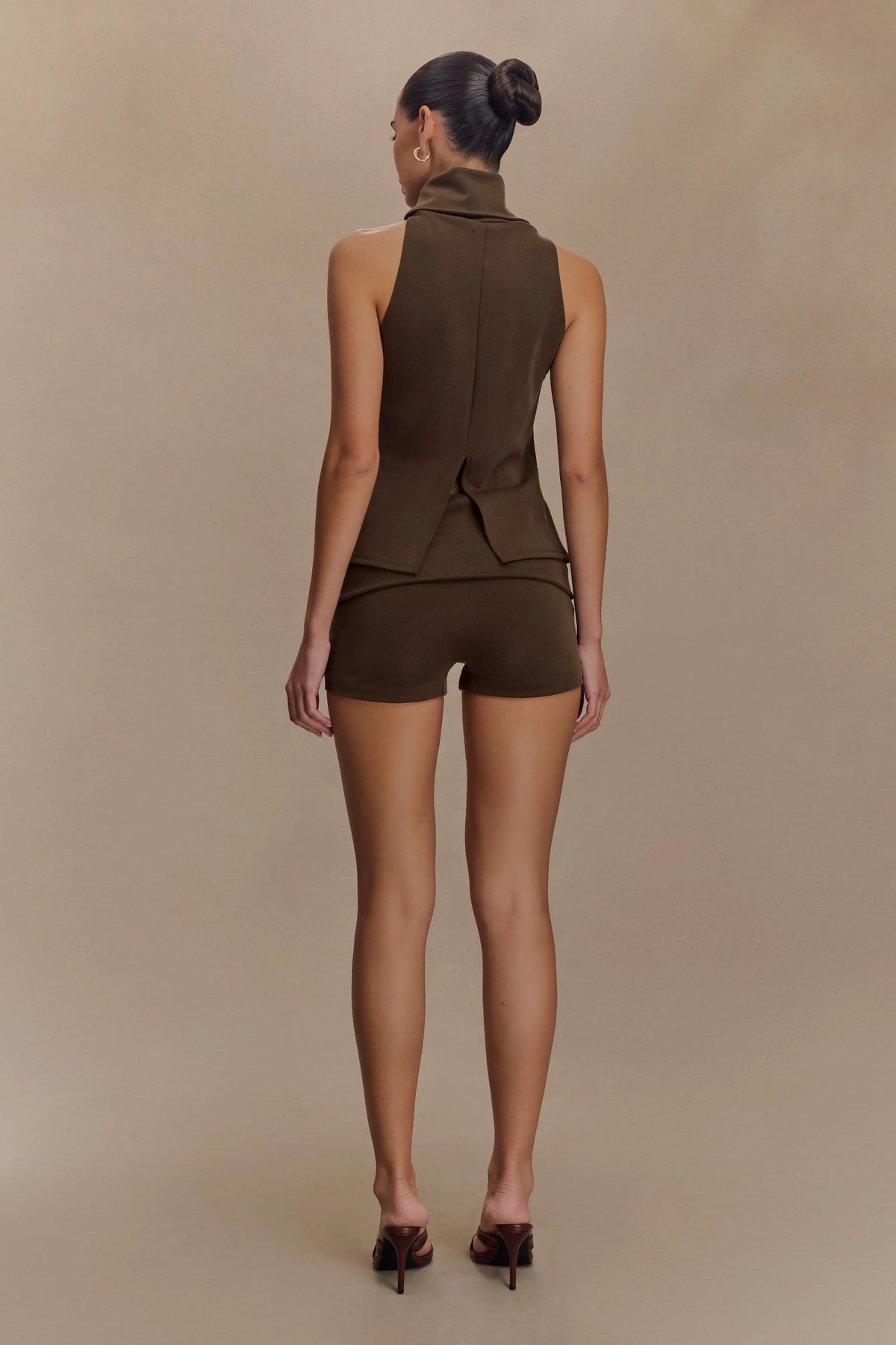 Birdie Fold Over Shorts Chocolate