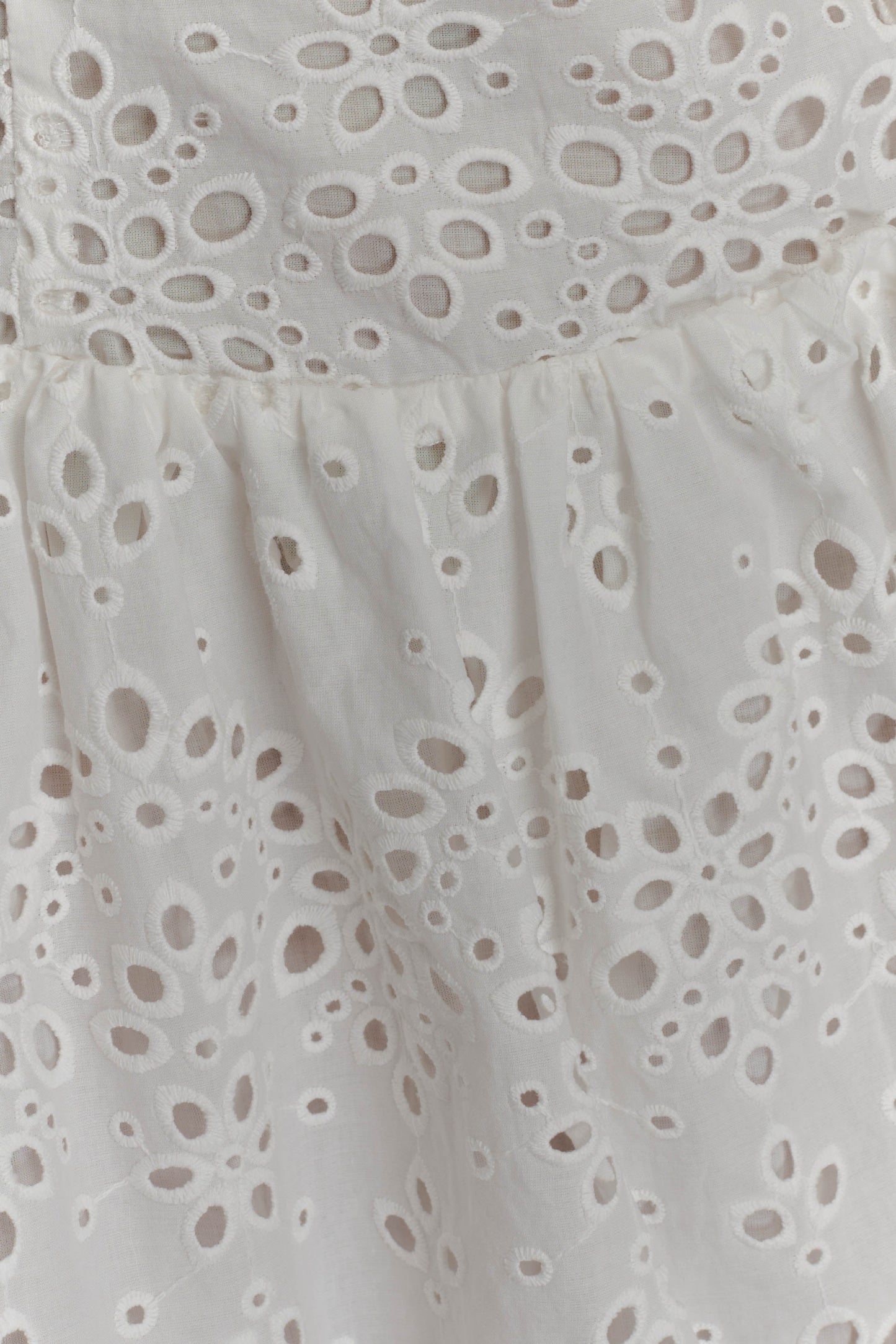 Carlina Broderie Mini Dress White