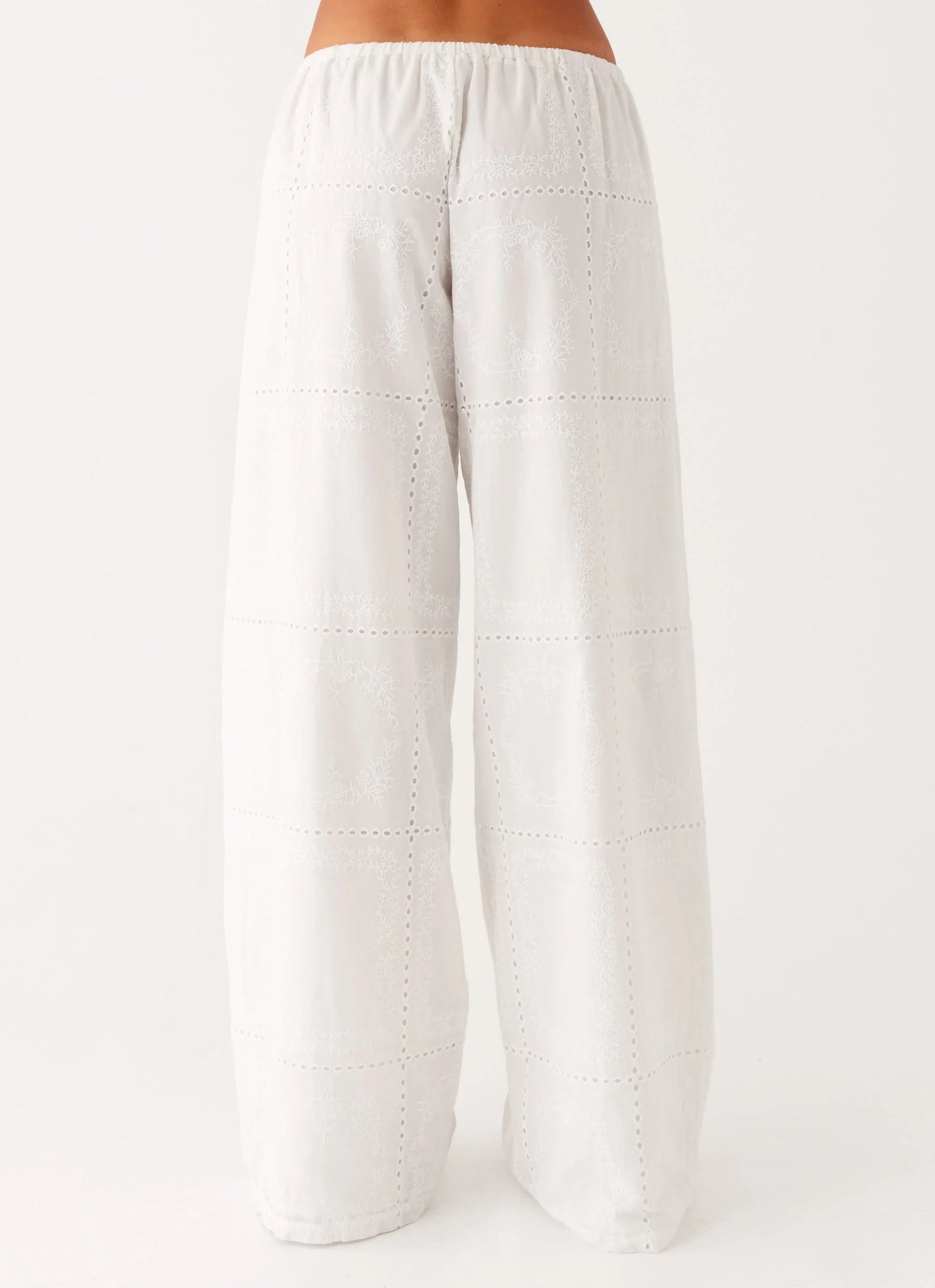 Bille Low Rise Pants White