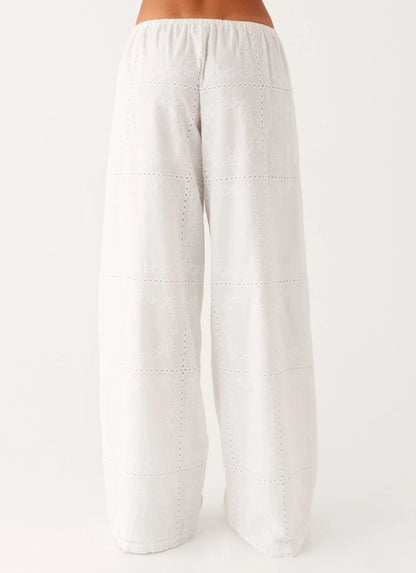 Bille Low Rise Pants White