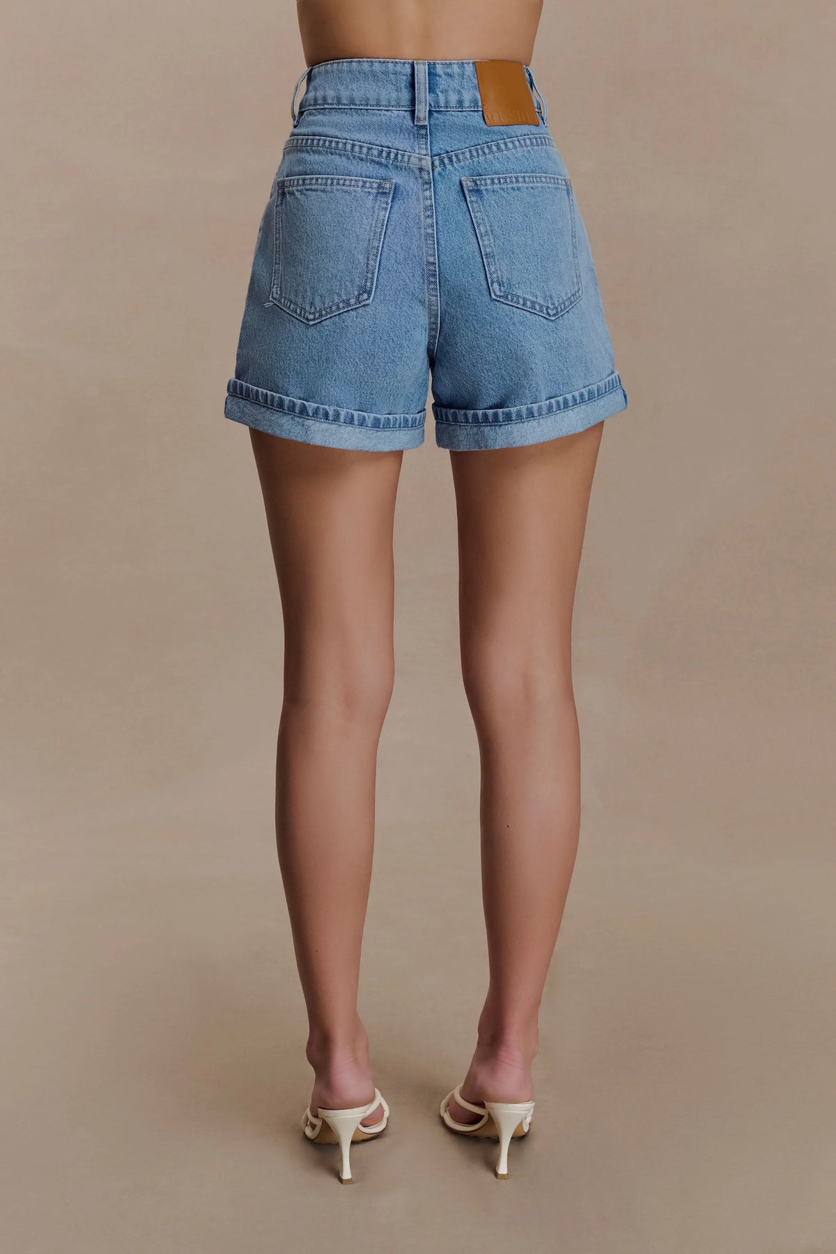 Carlene Cuffed Denim Shorts Classic Blue