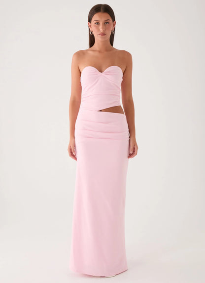 Carella Strapless Maxi Dress Pink