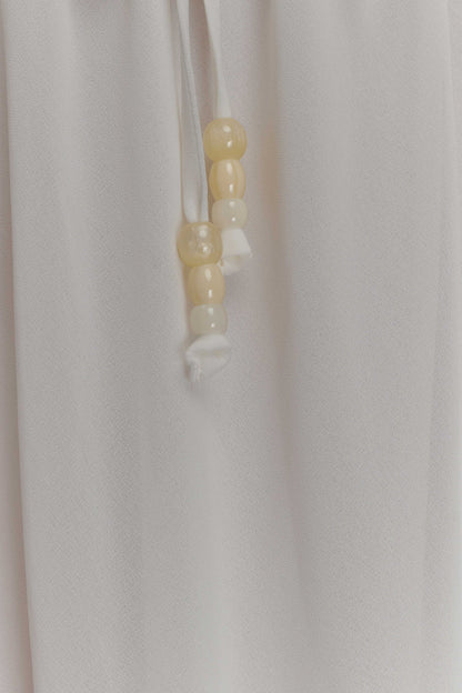 Carlie Chiffon Cross Tie Top Ivory
