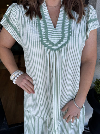 Monica Dress - Sage