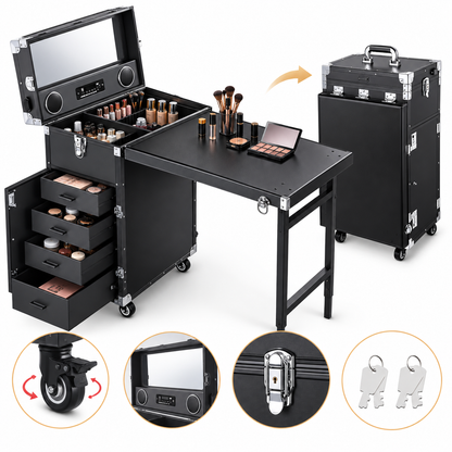 Rolling Manicure Table Makeup Station!