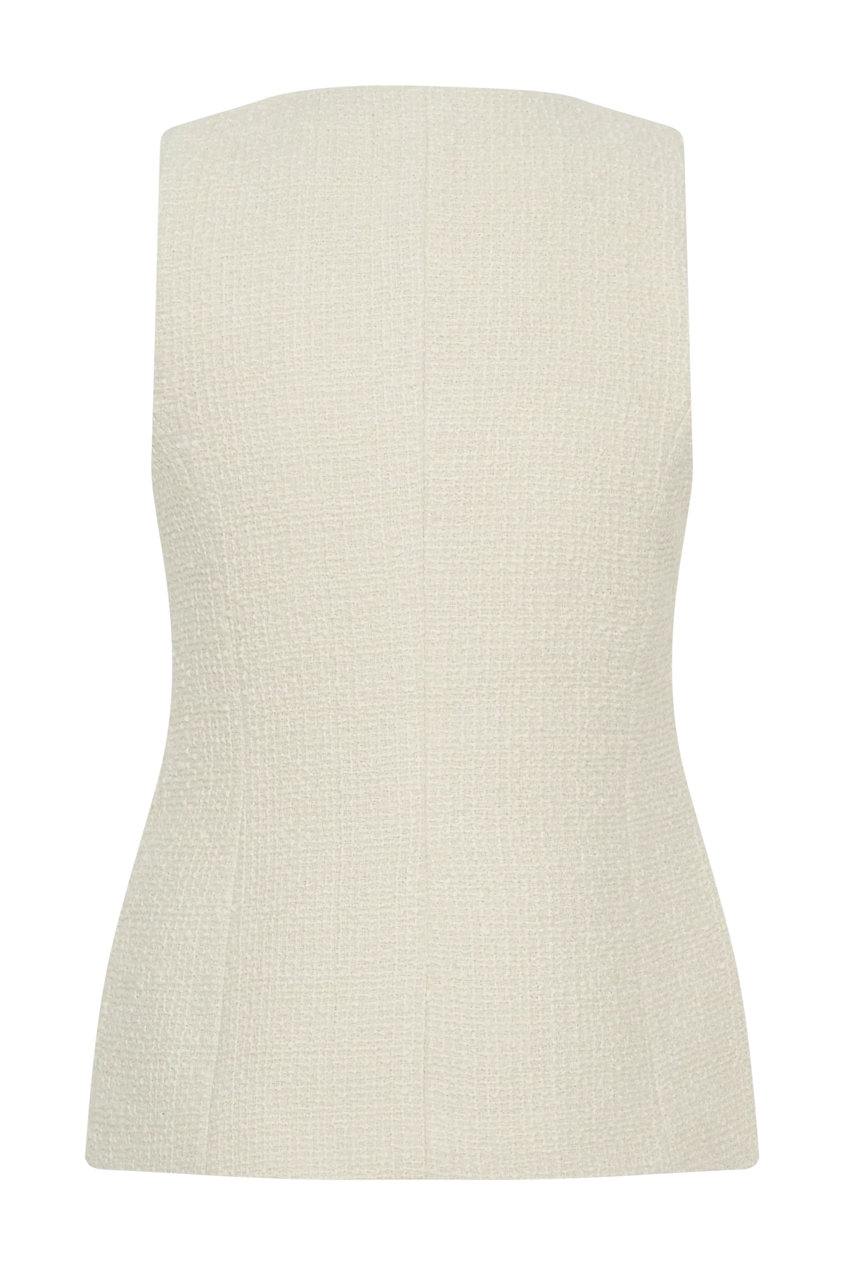 Camilla Boucle Sleeveless Vest Ivory