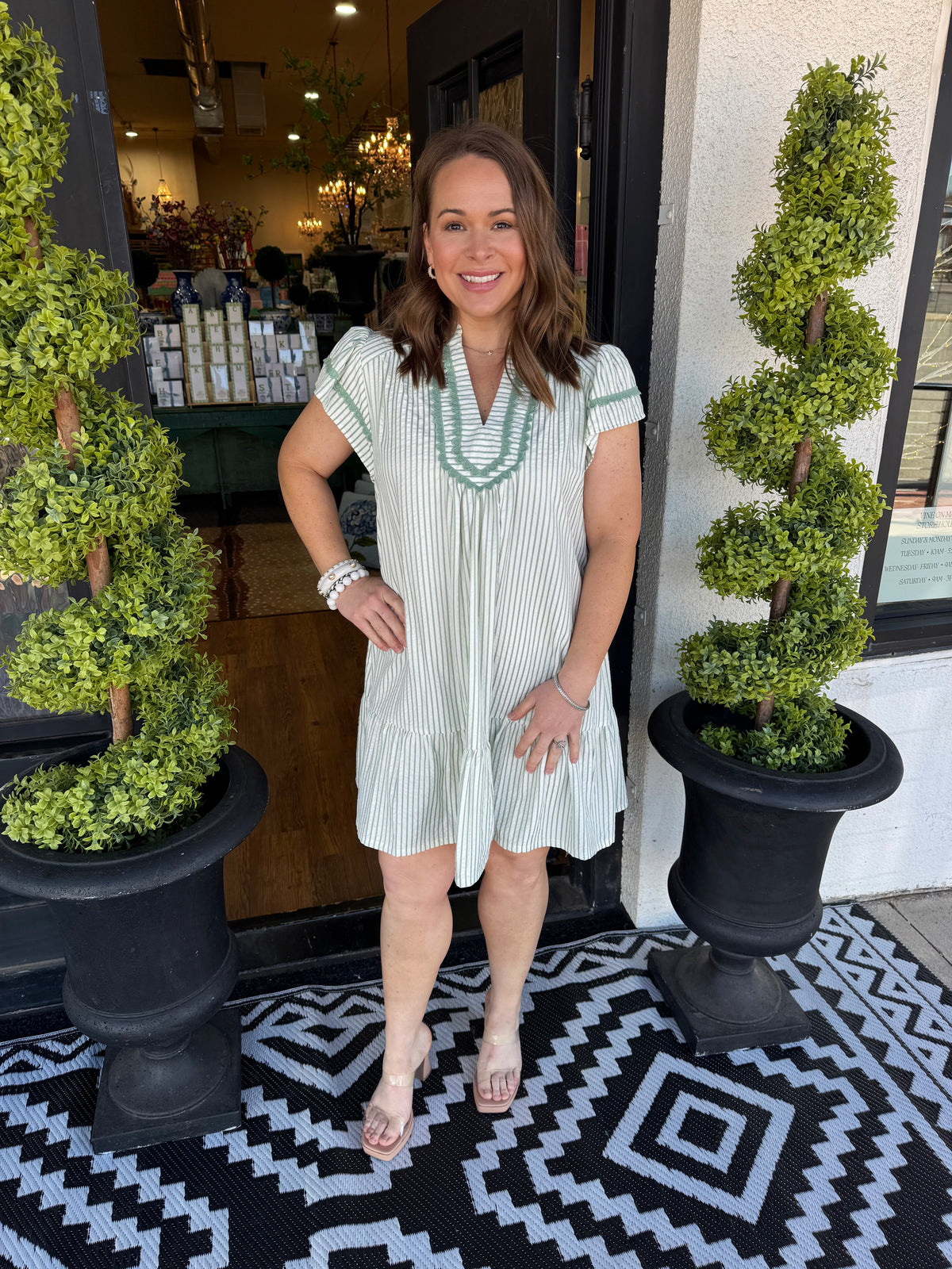 Monica Dress - Sage
