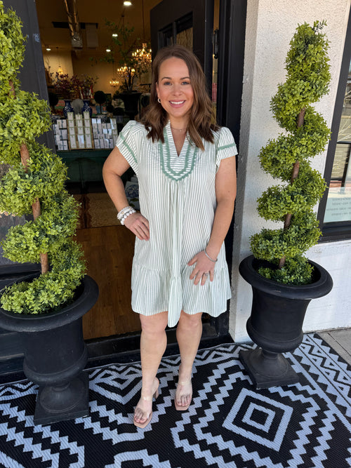 Monica Dress - Sage