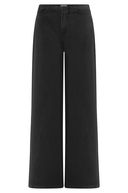 Caitlin Mid Rise Denim Jeans Washed Black