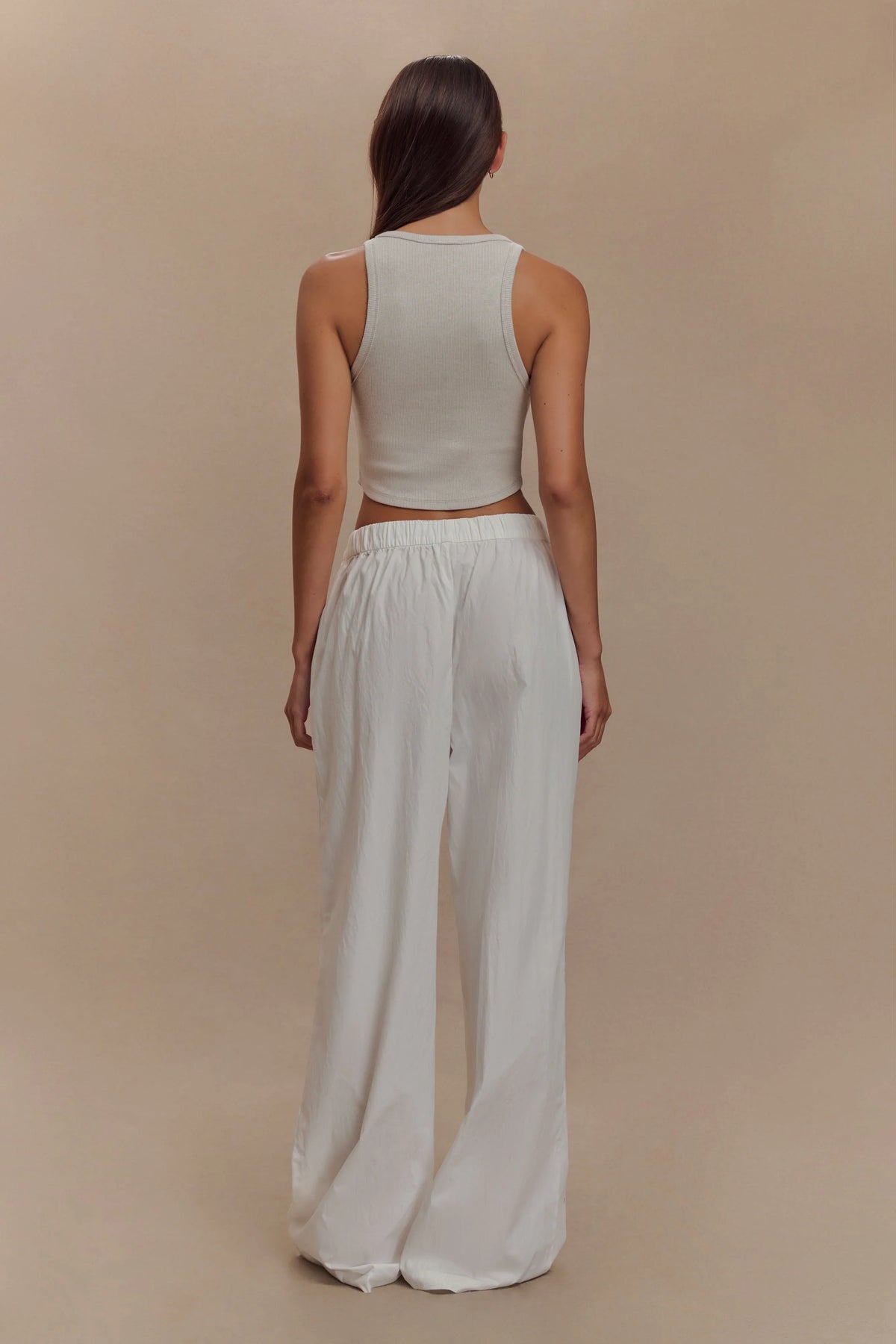 Campbell Cotton Wide Leg Pants White