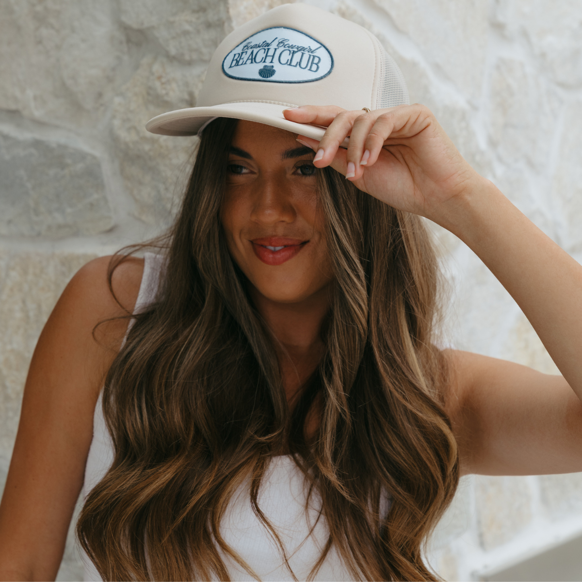 Coastal Cowgirl Beach Club Patch Trucker Hat