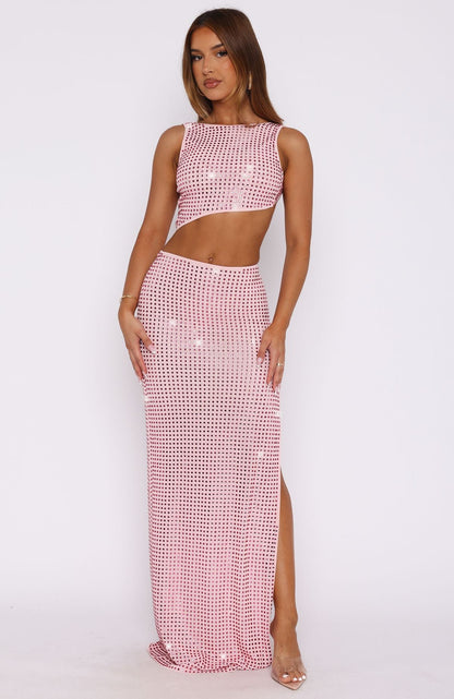 Your Baby Embellished Maxi Dress Baby Pink