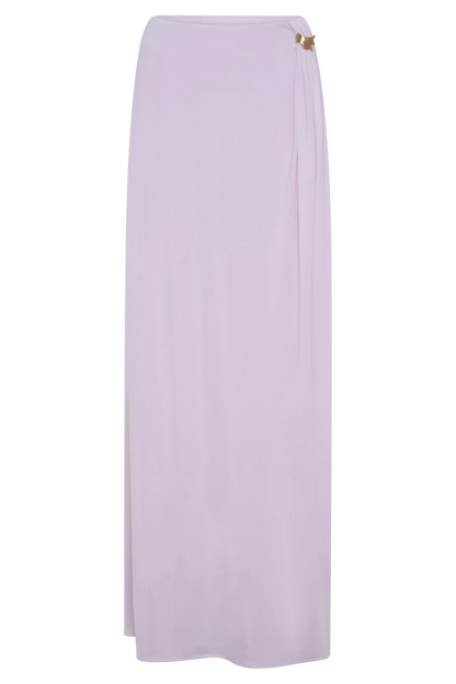 Bridget Slinky Maxi Skirt With Hardware Dusty Lilac