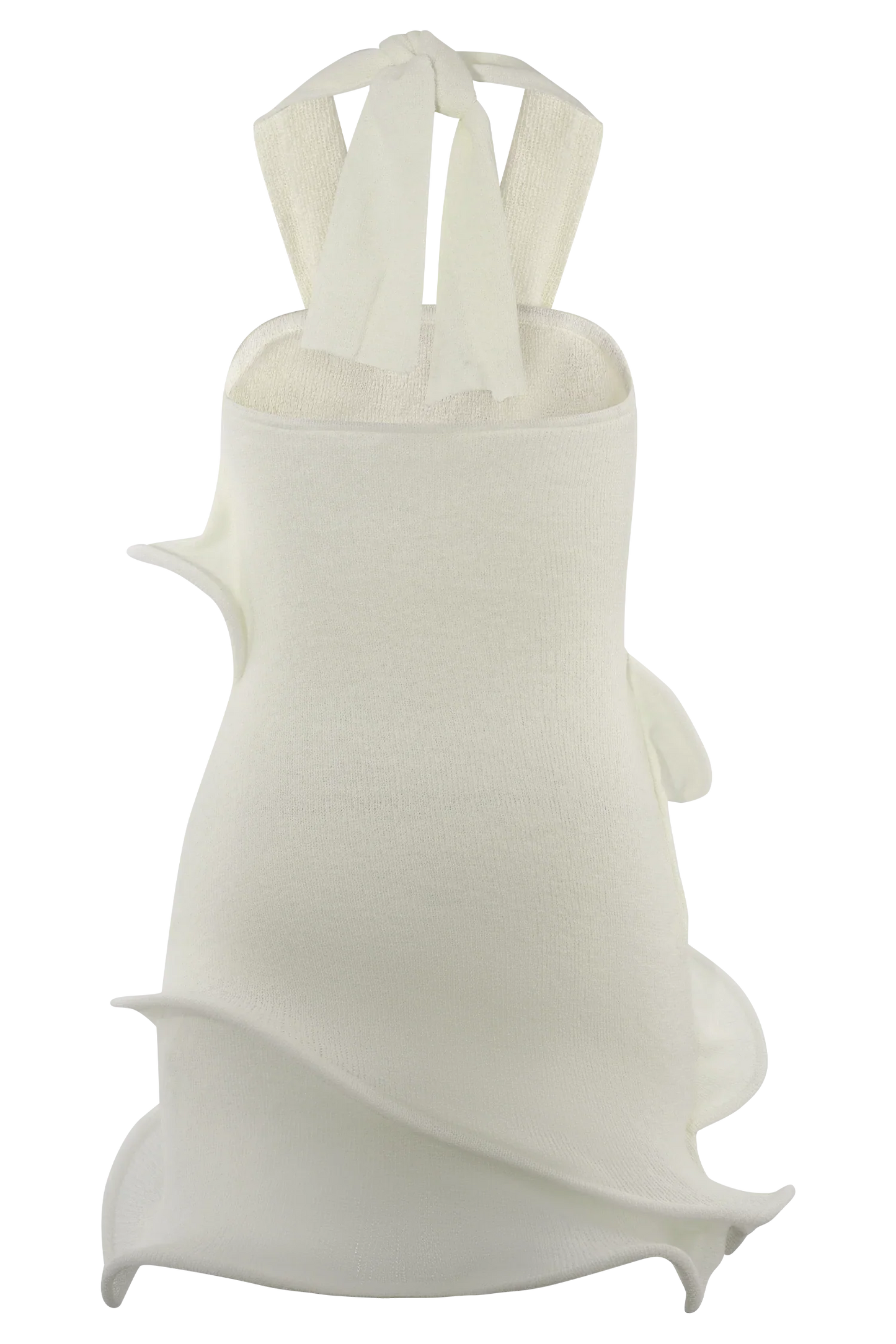 Caprice Halter Knit Mini Dress White