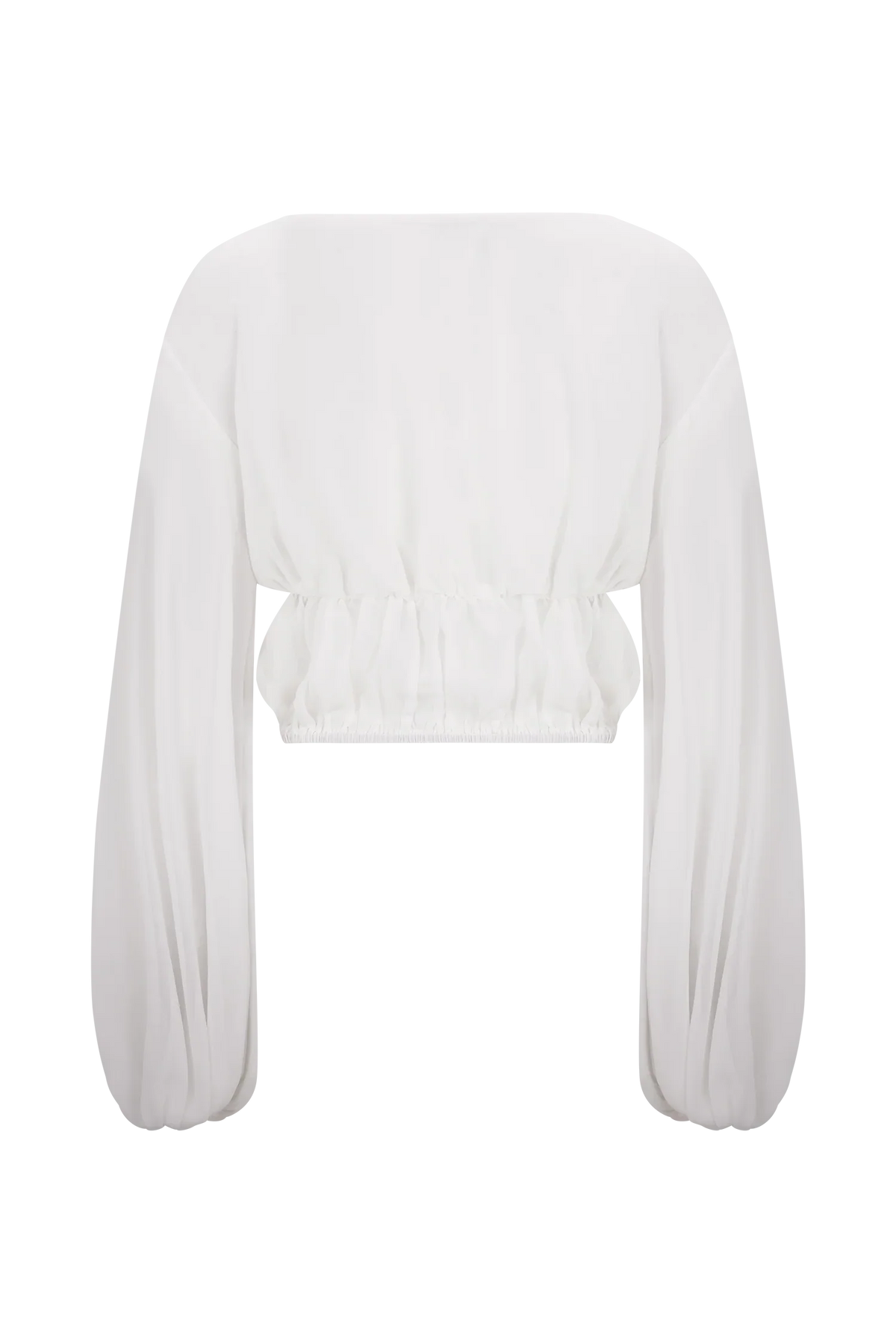 Carlie Chiffon Cross Tie Top Ivory