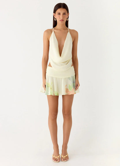 Blushing Bloom Mini Skirt Spring Meadow