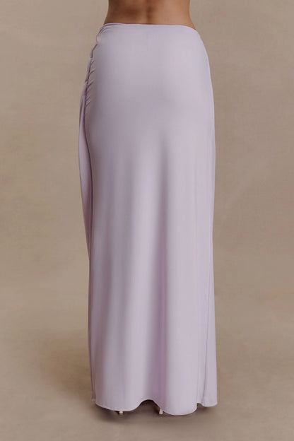 Bridget Slinky Maxi Skirt With Hardware Dusty Lilac