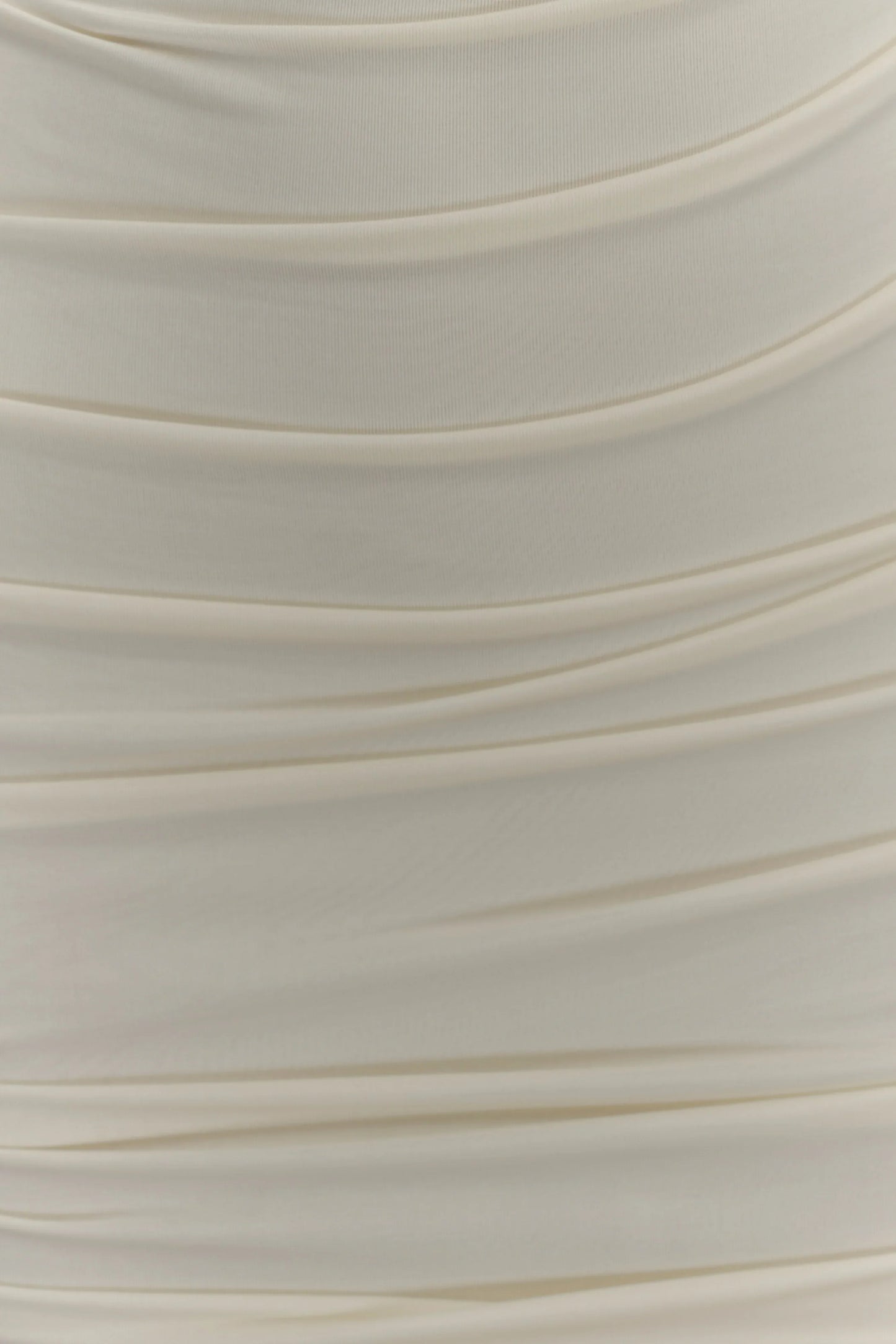 Camila Ruched Halter Midi Dress Ivory