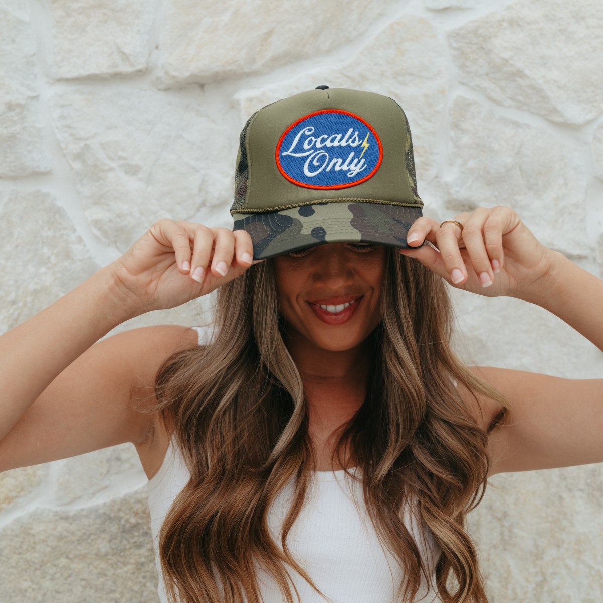 Locals Only Oval Patch Trucker Hat