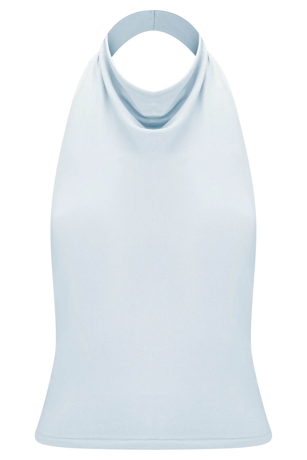 Calandra Slinky Halter Top With Hardware Pale Blue