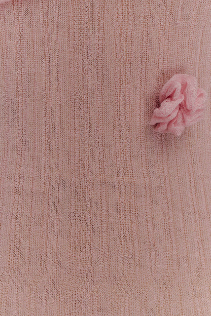 Brynn Orchid Knit Maxi Dress Pastel Pink
