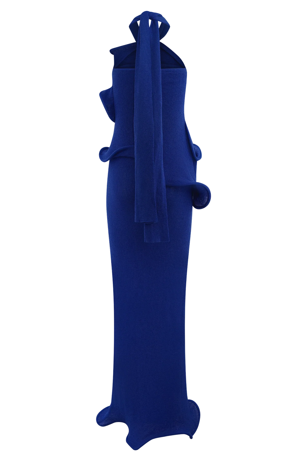 Caprice Halter Knit Maxi Dress Cobalt